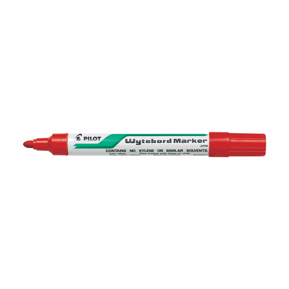 Whiteboard Marker Medium PILOT WYTEBORD Red, Pack of 12pcs