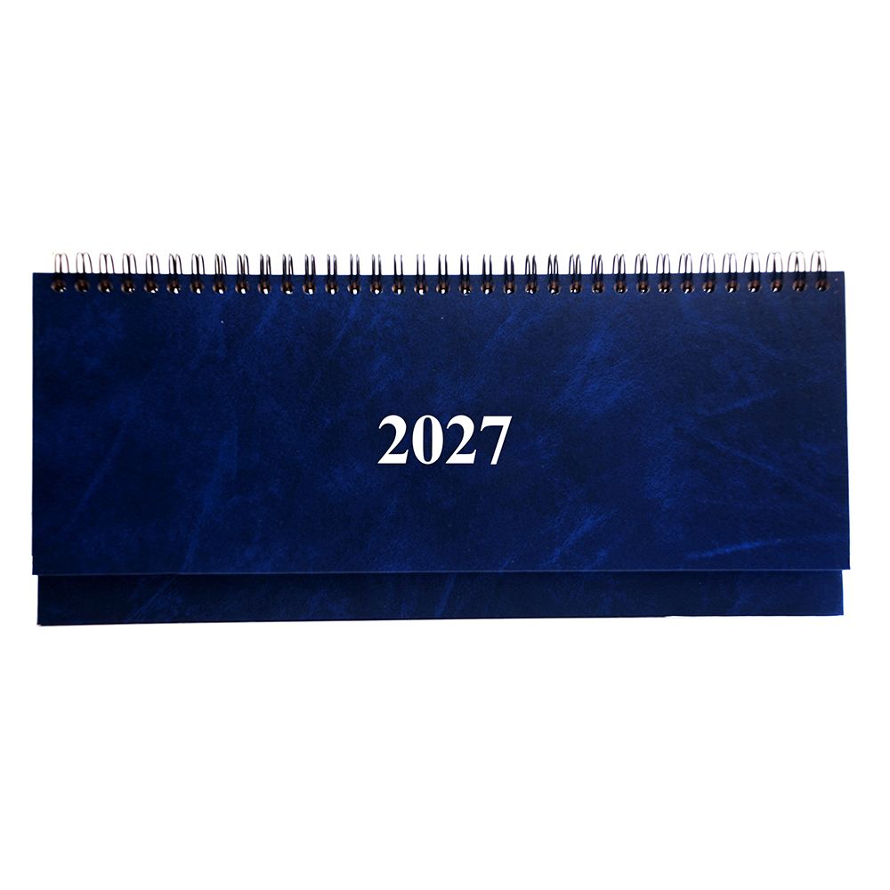 Weekly Planner 2027 30Χ13 Spiral Marble Blue