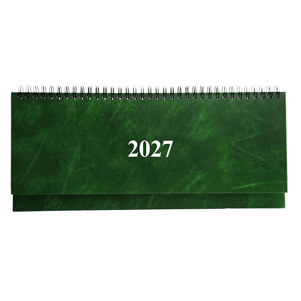 Weekly Planner 2027 30Χ13 Spiral Marble Green