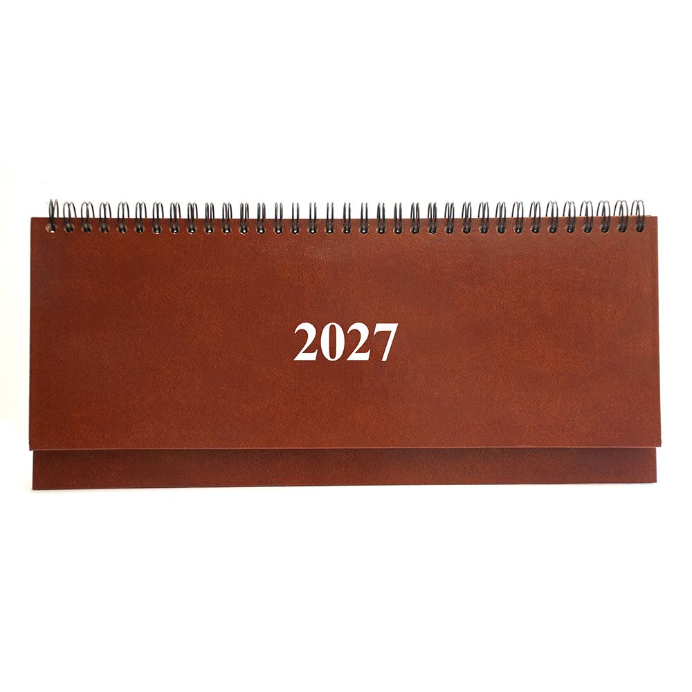 Πλάνο Εβδομαδιαίο 2027 30Χ13 Σπιράλ Καφέ