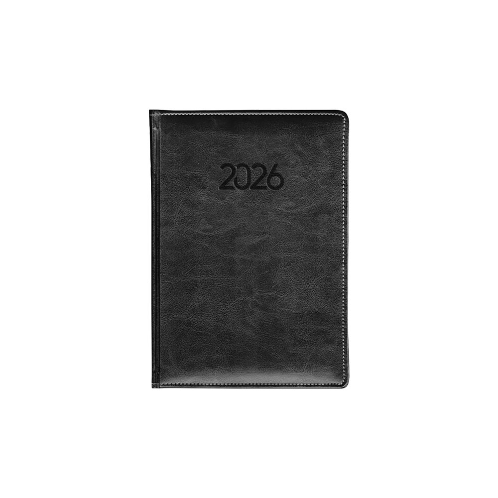 Indexed Daily Calendar Binded PU 2026 12Χ17 Black