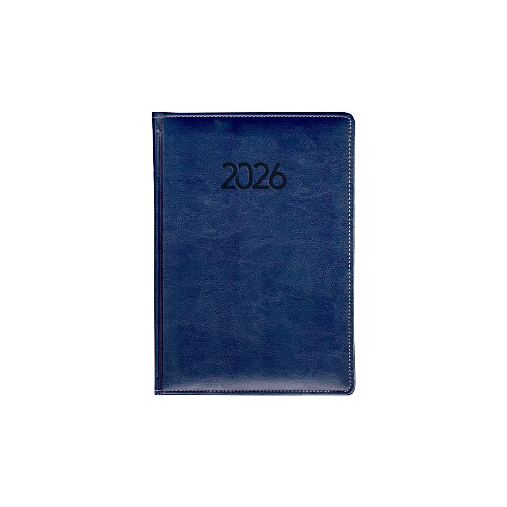 Indexed Daily Calendar Binded PU 2026 12Χ17 Blue