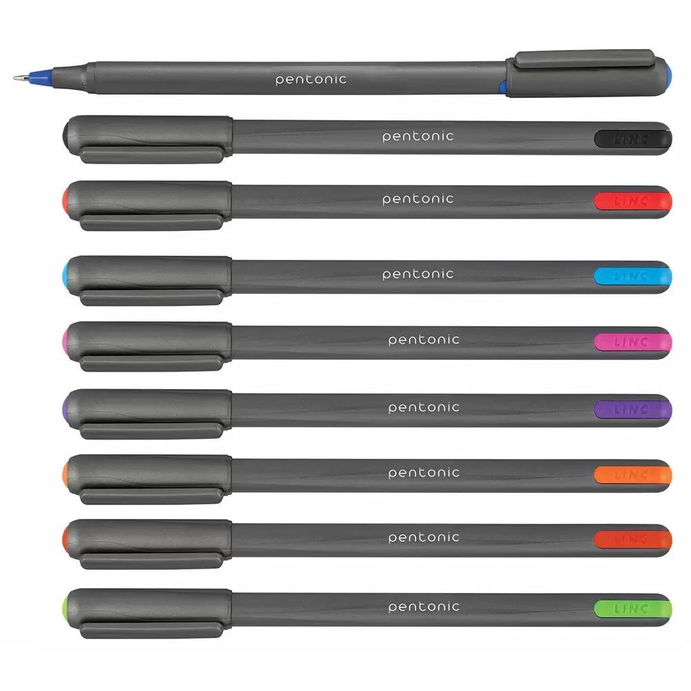 Ball pen LINC Silver Pentonic/καφέ 1.00mm, 12τμχ